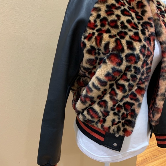 MOTHER Letterman leopard bomber jacket - Picture 4 of 10